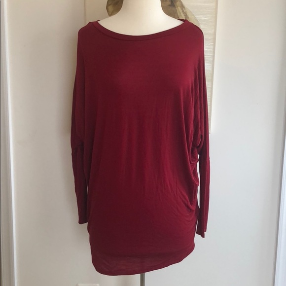 Love in Tops - Love In - Deep Red Piko Style Top